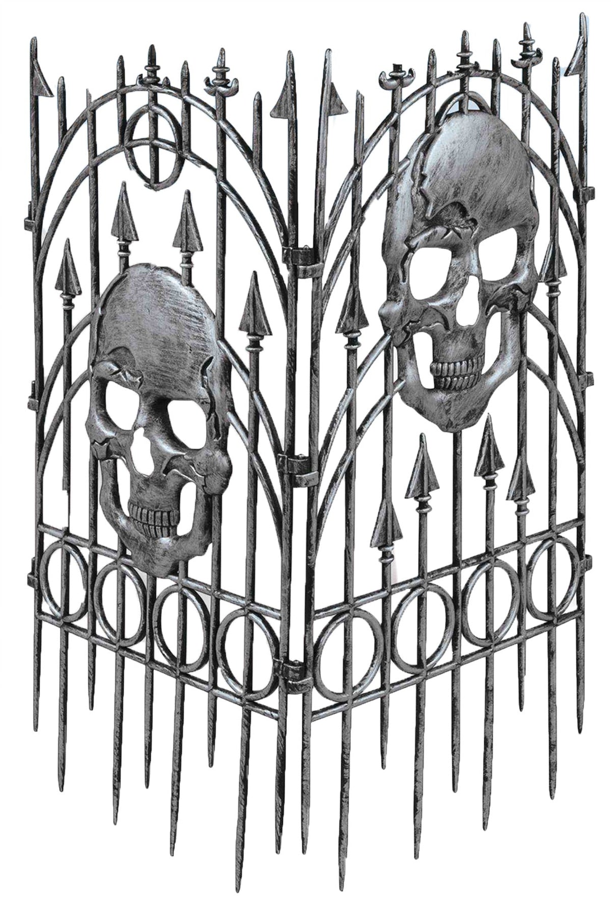 Fence Silver Skull Halloween Skeleton Decorations - Tophatter Daily Deals