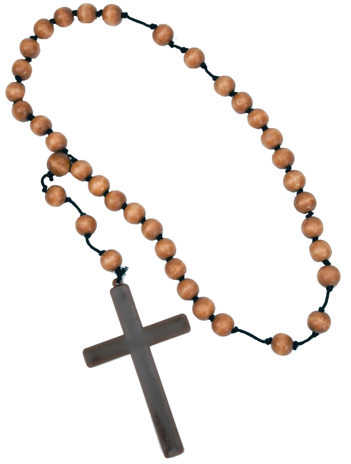 Monk Cross with Wooden Beads Costume Accessories - Tophatter Daily Deals