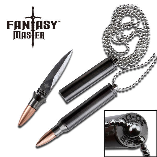 Bullet Design Necklace Knife - TOPHATTER'S ARMORY DEALS Collectible Weapons - Tophatter Daily Deals