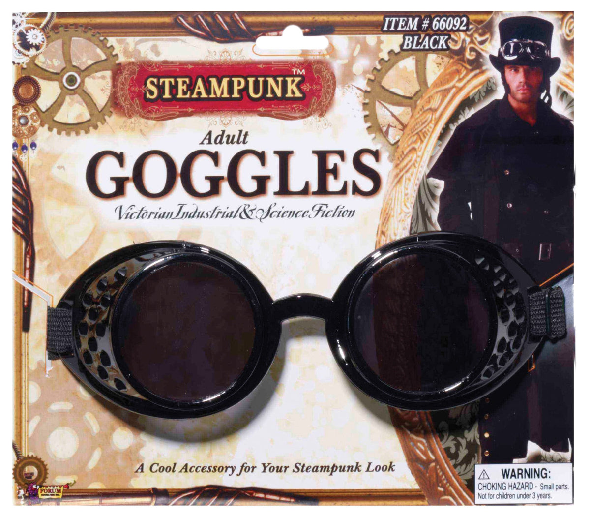 Steampunk Black Goggles Costume Glasses & Eyewear - Tophatter Daily Deals