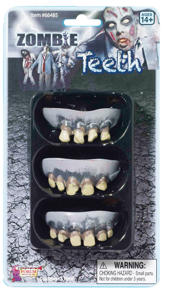 Zombie Rotted Teeth - Pack of 3 Zombie Halloween Costumes - Tophatter Daily Deals
