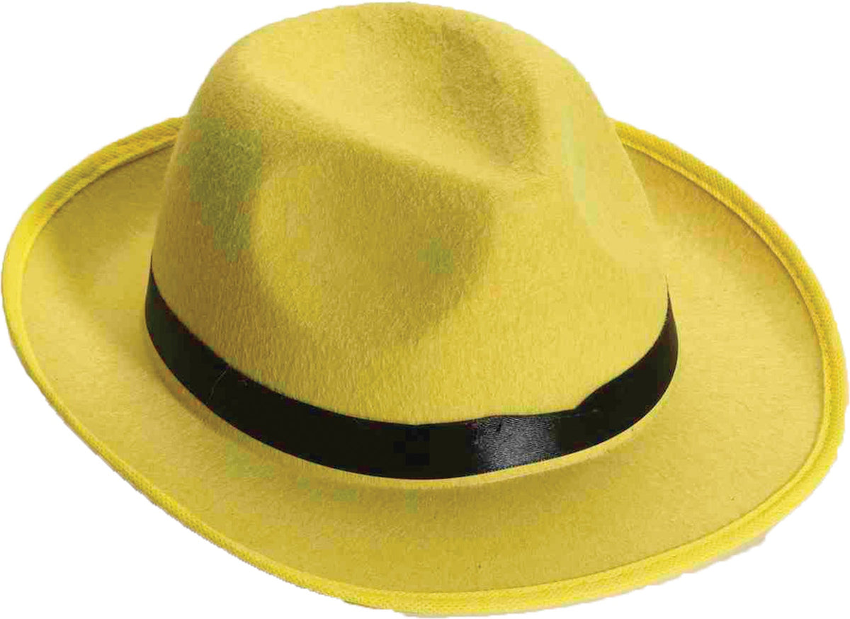HAT YELLOW FEDORA ADULT Halloween Hats & Headpieces - Tophatter Daily Deals