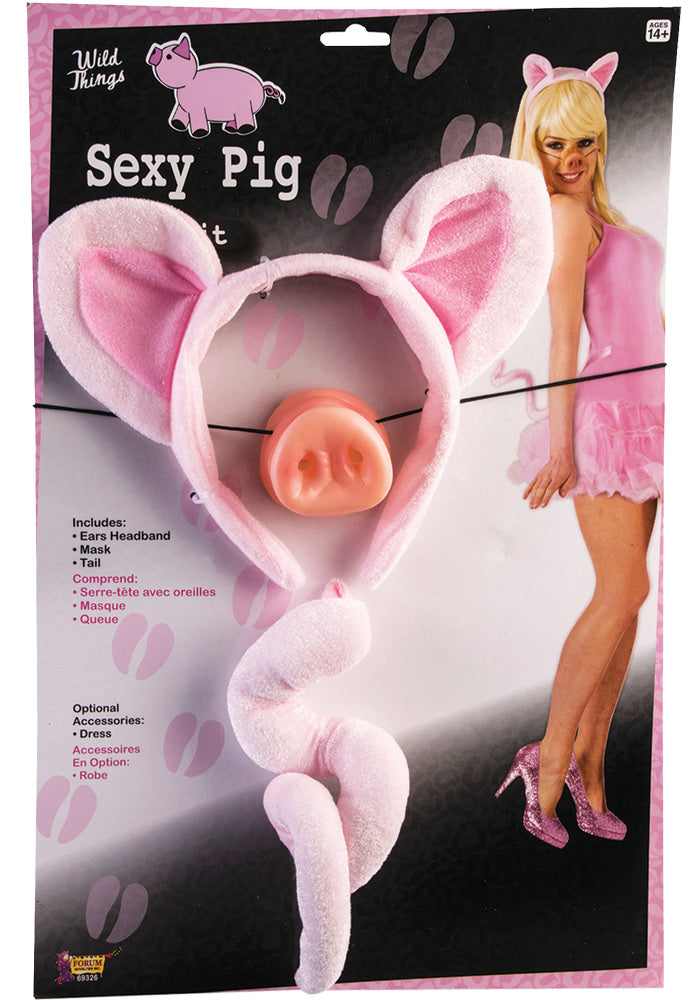 Pig Kit Ears Headband Nose Tail Halloween Hats & Headpieces - Tophatter Daily Deals