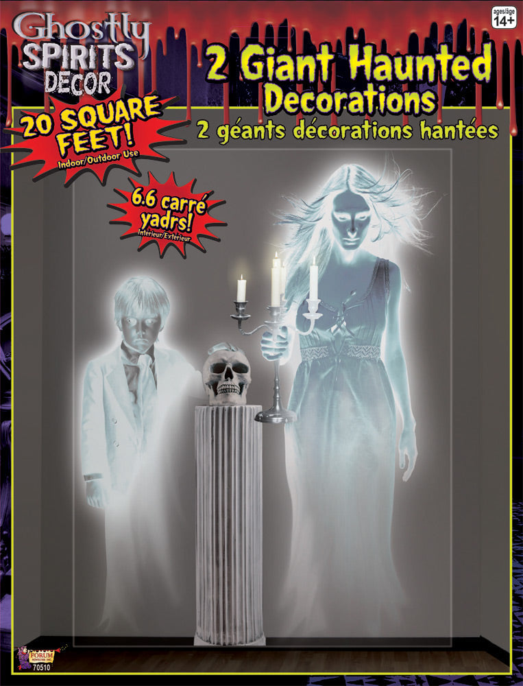 Ghostly Wall Decor 4' X 5.3' Halloween Indoor Decorations - Tophatter Daily Deals