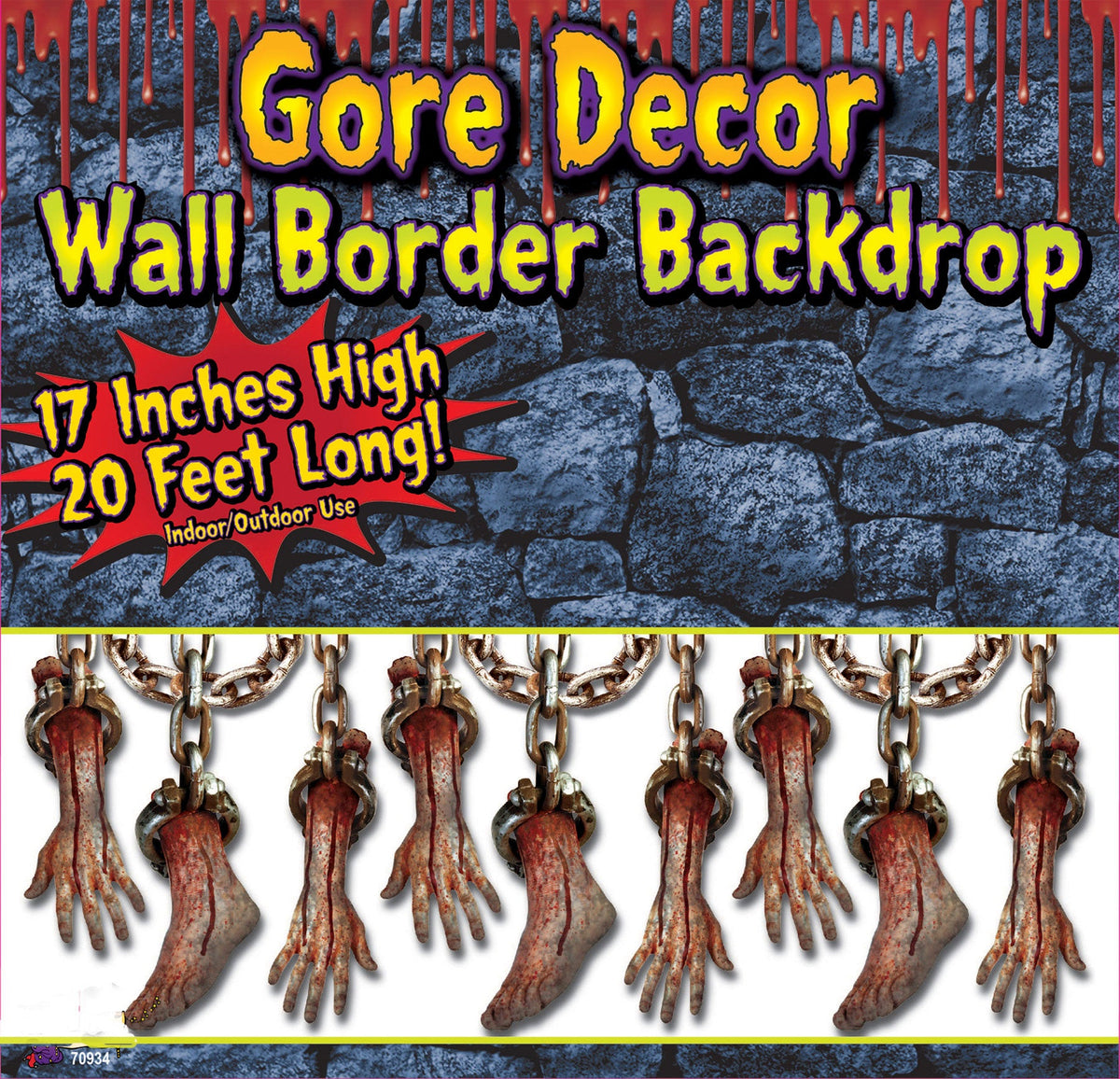20' Bloody Limbs Border Roll Halloween Props & Displays - Tophatter Daily Deals