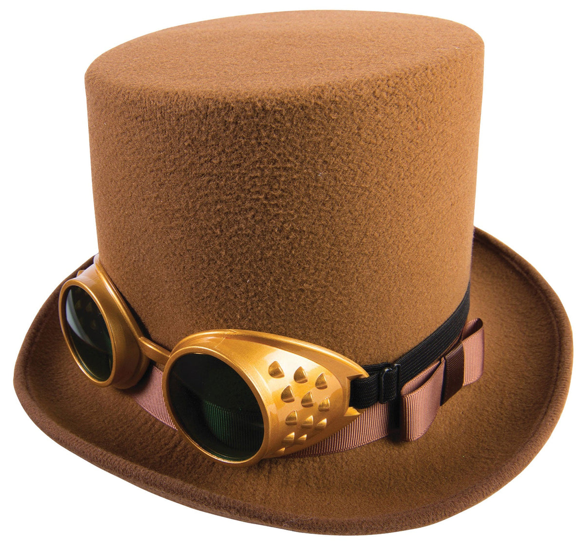 Steampunk Hat W/Goggles Brown Halloween Hats & Headpieces - Tophatter Daily Deals