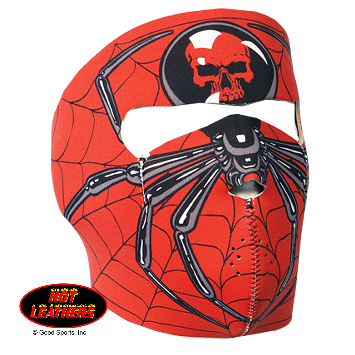 Hot Leathers Spider Neoprene Face Mask Black Widow Web Design Face Mask Neoprene - Tophatter Daily Deals