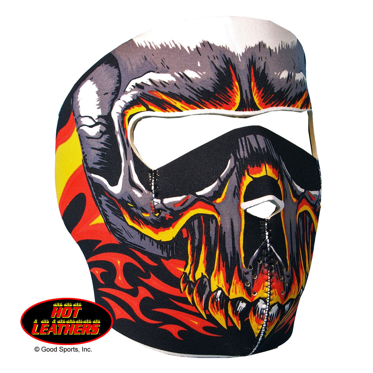 Hot Leathers Red Evil Skull Neoprene Face Mask w/ Flames Face Mask Neoprene - Tophatter Daily Deals