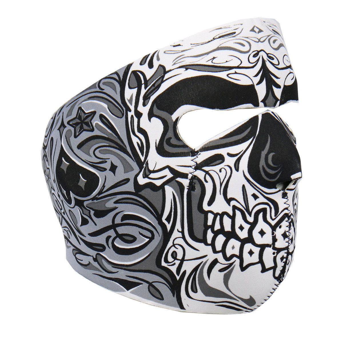 Hot Leathers Sugar Skull Neoprene Face Mask Muerte Day of Dead Face Mask Neoprene - Tophatter Daily Deals