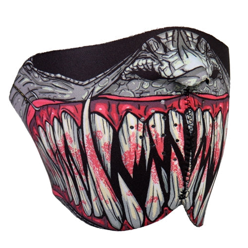 Hot Leathers Fang Face Neoprene 1/2 Face Mask Reptile Hooks & Fangs Face Mask Neoprene - Tophatter Daily Deals