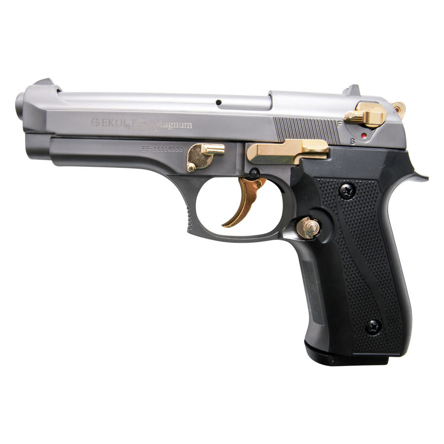 V92F Fume with Gold Fittings - Blank Firing Gun - TOPHATTER'S ARMORY DEALS Collectible Weapons - Tophatter Daily Deals