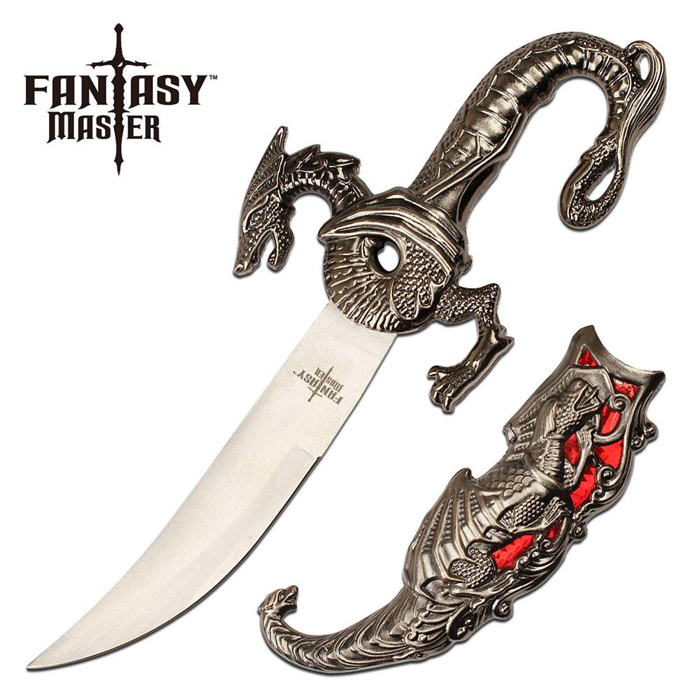 Fantasy Dragon Sword Letter Opener Knife Red Dragon Collectible Weapons - Tophatter Daily Deals