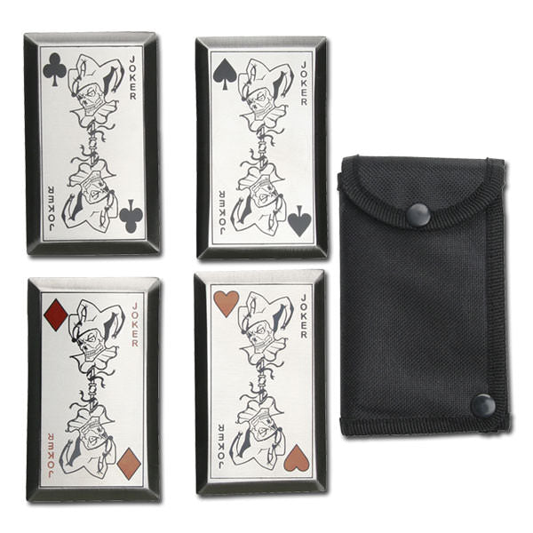 Joker Throwing Cards 4 Pc Set - Tophatter's Guns'N'Weapons Store Collectible Weapons - Tophatter Daily Deals