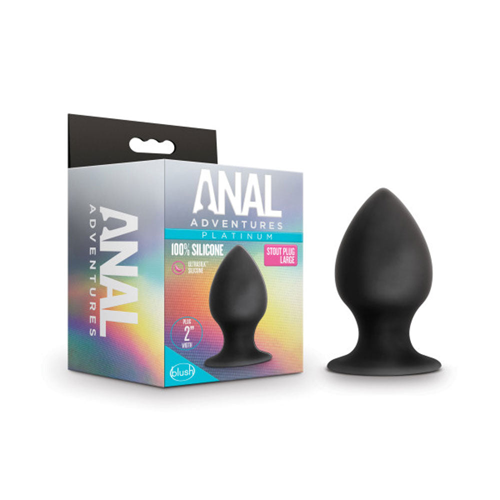 Anal Adventures Platinum Silicone Anal Stout Plug 3.75 Inch Large > Anal Range > Butt Plugs - Tophatter Daily Deals