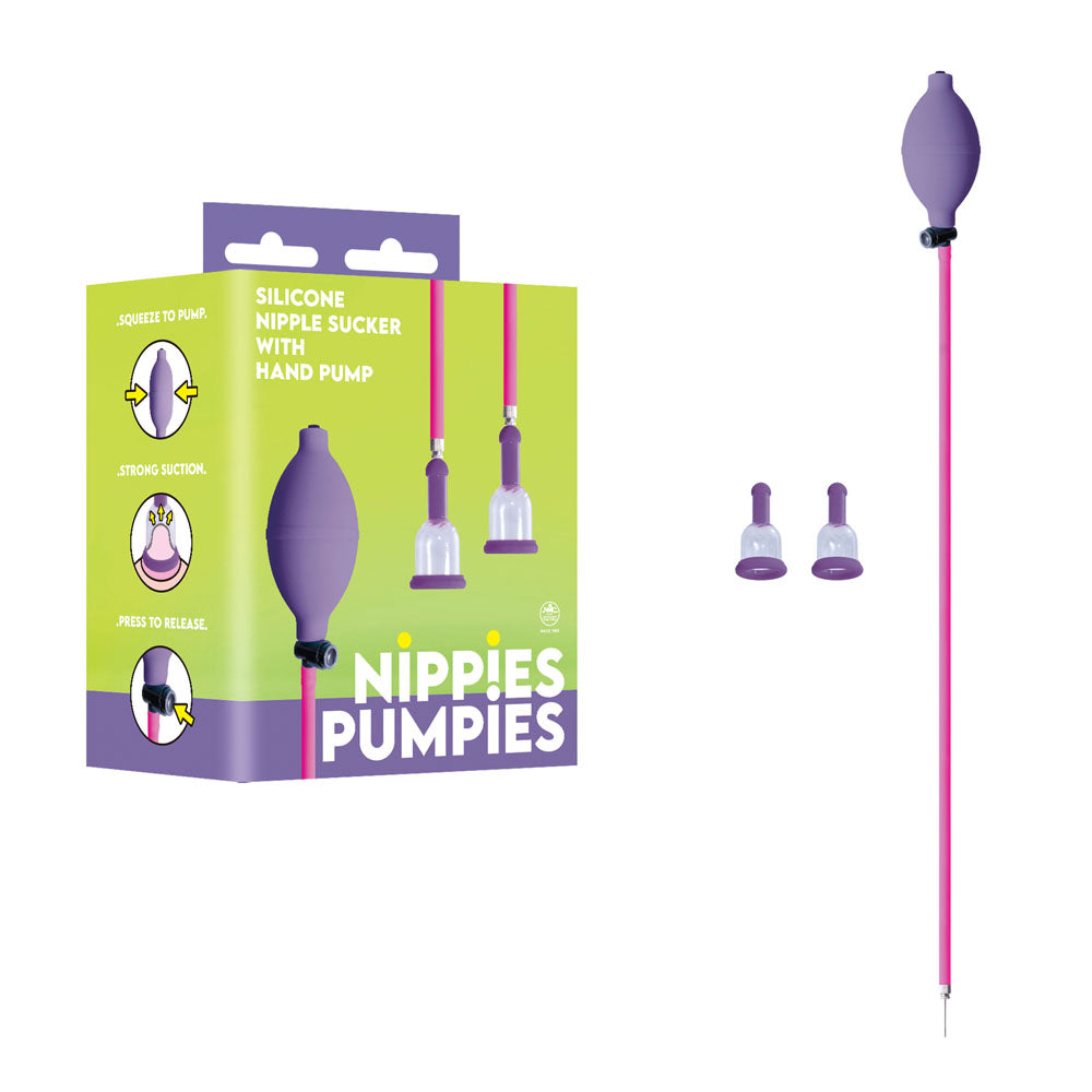 Nippies Pumpies – Silicone Nipple Sucker with 51.6cm Hose Pump > Sex Toys > Nipple Suckers - Tophatter Daily Deals