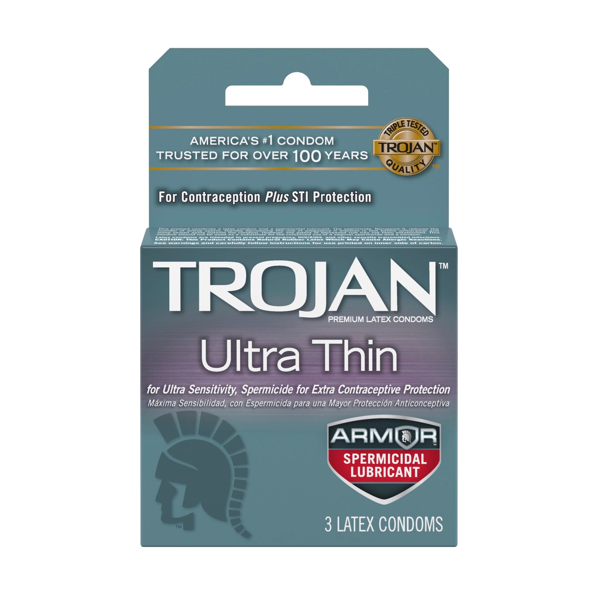 Trojan Ultra Thin Armor Spermicidal Condoms - 3 Pack > Essentials > Condoms - Tophatter Daily Deals