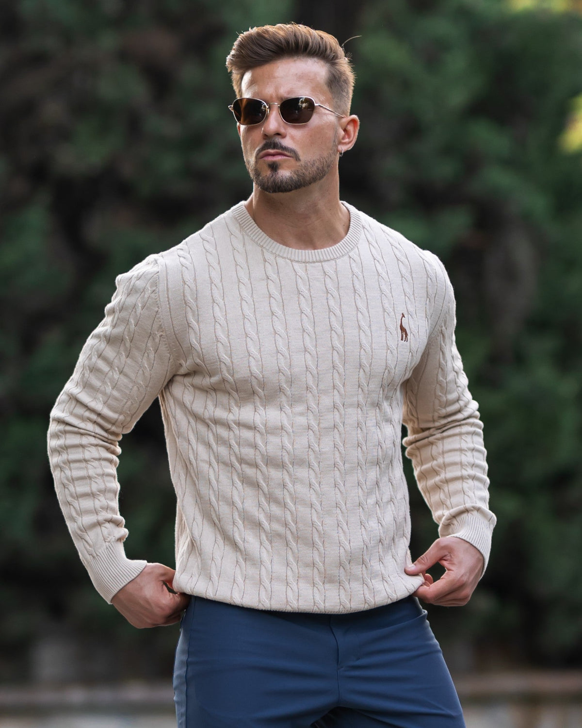 Soft Timeless Men's Cable Knit Sweater - Crewneck, Cotton - Tophatter Daily Deals