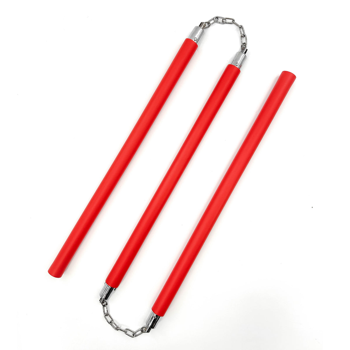 Foam Padded Three Sectional Staff Sansetsukon Red ninja & martial arts - Tophatter Daily Deals