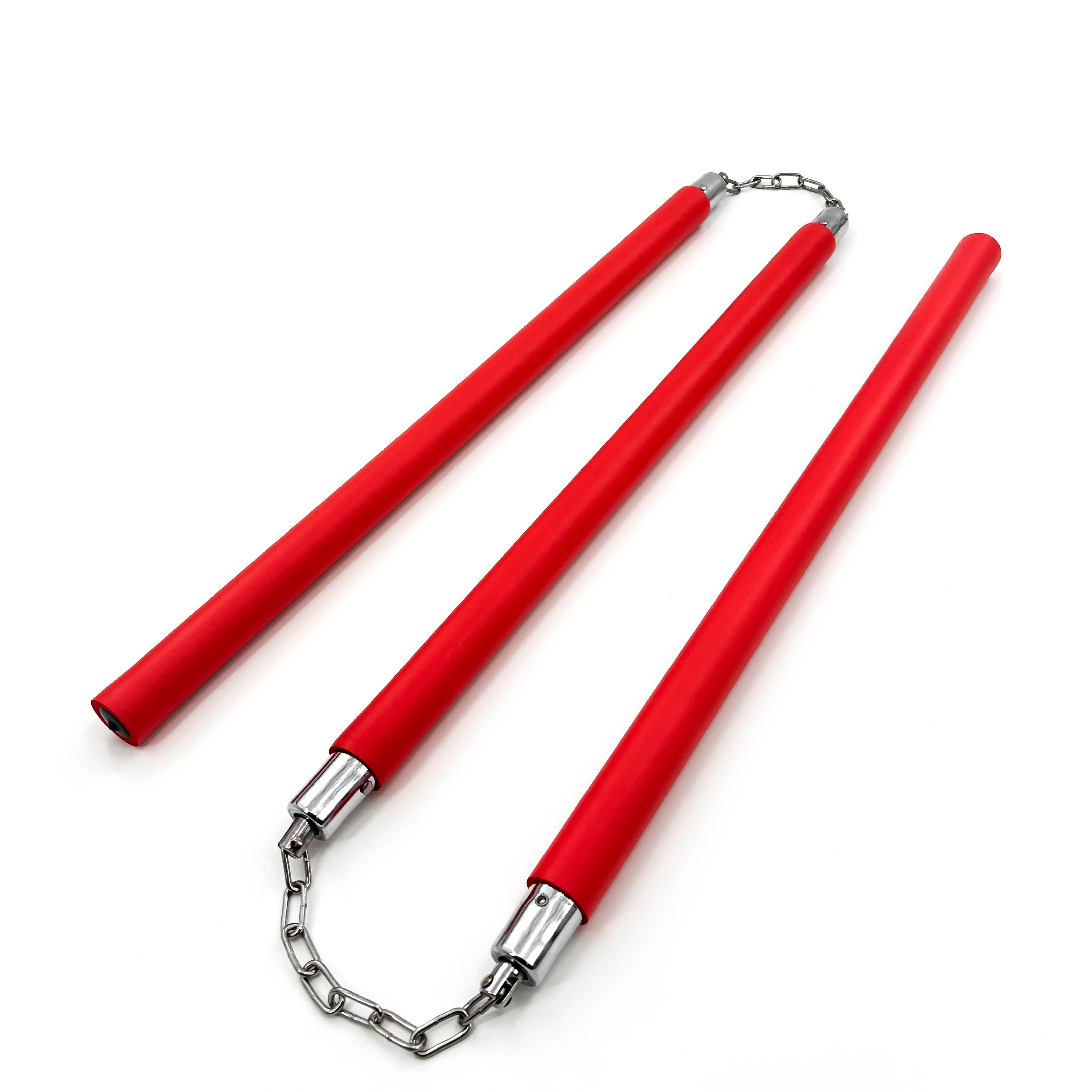 Foam Padded Three Sectional Staff Sansetsukon Red ninja & martial arts - Tophatter Daily Deals