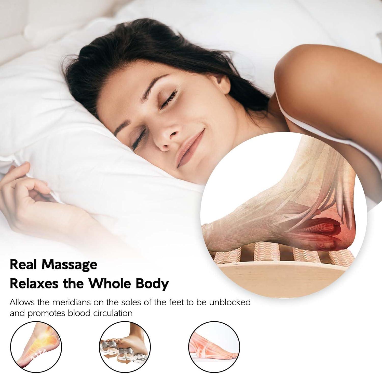 Wooden Foot Massagers Rollers - 2 X Wooden Foot Roller Massager Wood Massage Reflexology Relax Relief Spa Care Apparel & Accessories - Tophatter Daily Deals