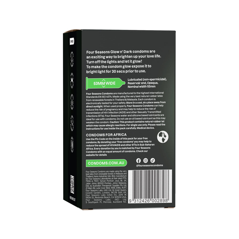 Four Seaons Glow N' Dark Condoms 8 Pack > Essentials > Condoms - Tophatter Daily Deals