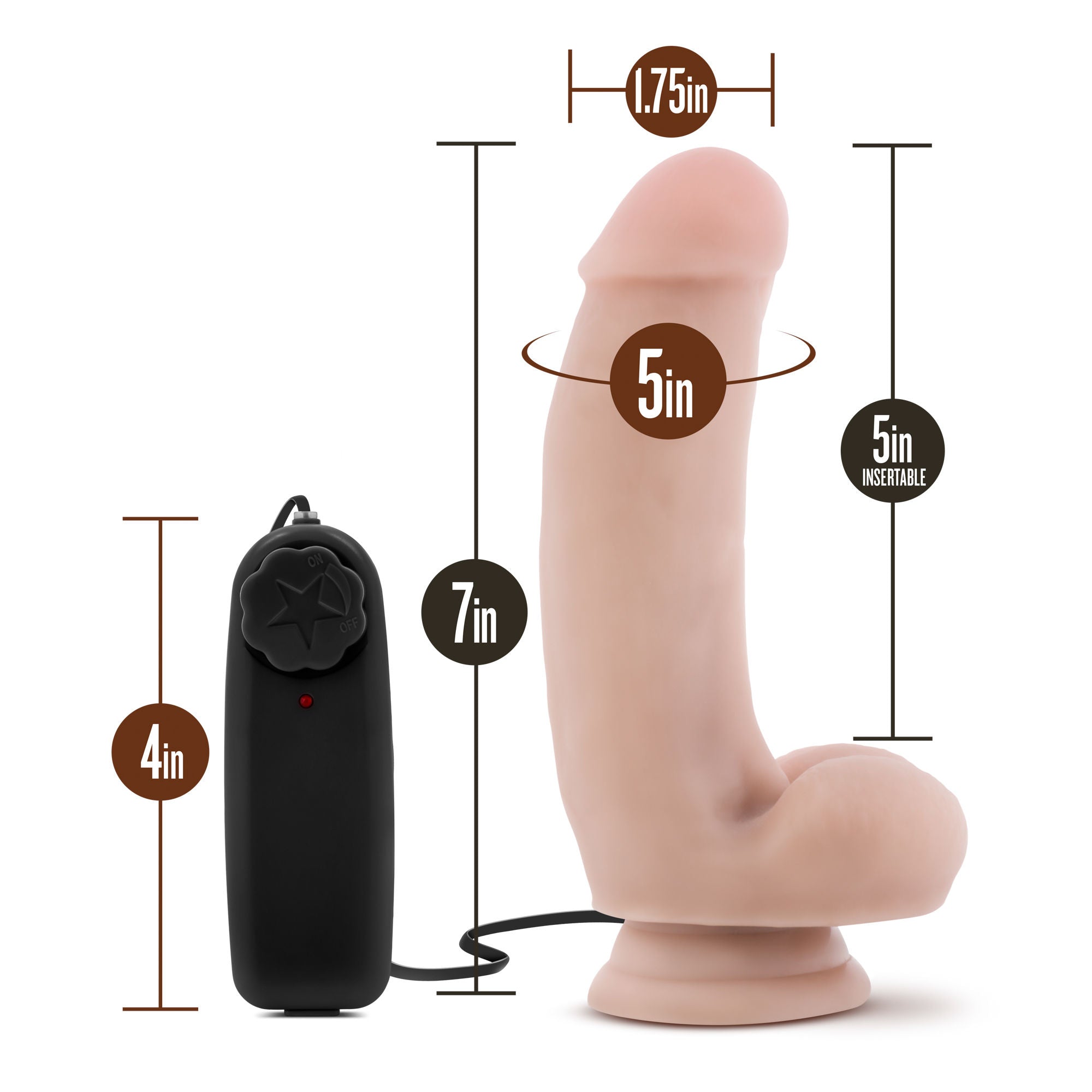 Coverboy The Quarterback Vanilla Suction Cup Dildo 7 Inch > Vibrators > Realistic Vibrators - Tophatter Daily Deals