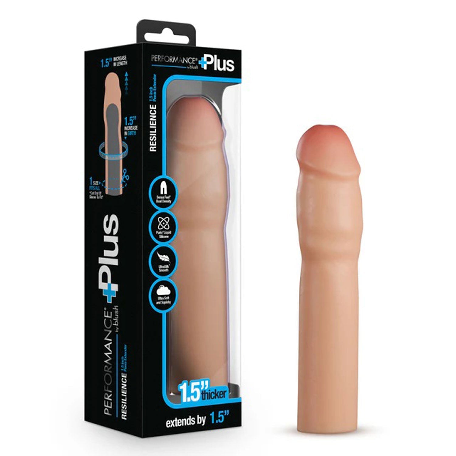 Blush Performance Plus (Beige) – 7 Inch Silicone Penis Extender with 1.5 Inch Length Increase > Sex Toys For Men > Penis Sleeves - Tophatter Daily Deals