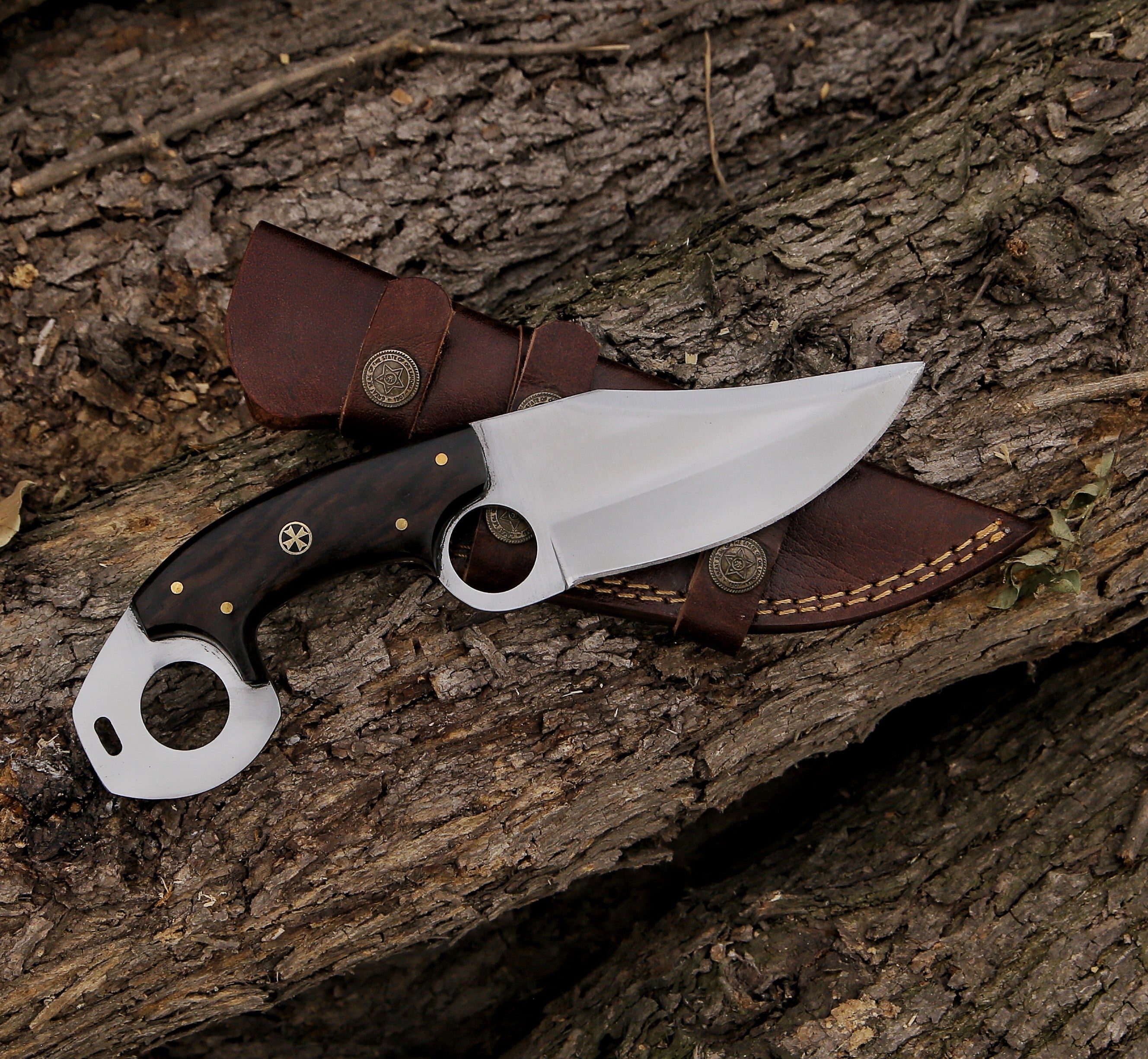 Skinner Hunting Knife High Carbon Steel Blade Tactical Combat - TOPHATTER'S ARMORY DEALS Collectible Weapons - Tophatter Daily Deals