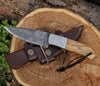 9.15" Damascus Steel Custom Handmade Kao Wood Handle Hunting Skinning Knife - TOPHATTER'S ARMORY DEALS Collectible Weapons - Tophatter Daily Deals