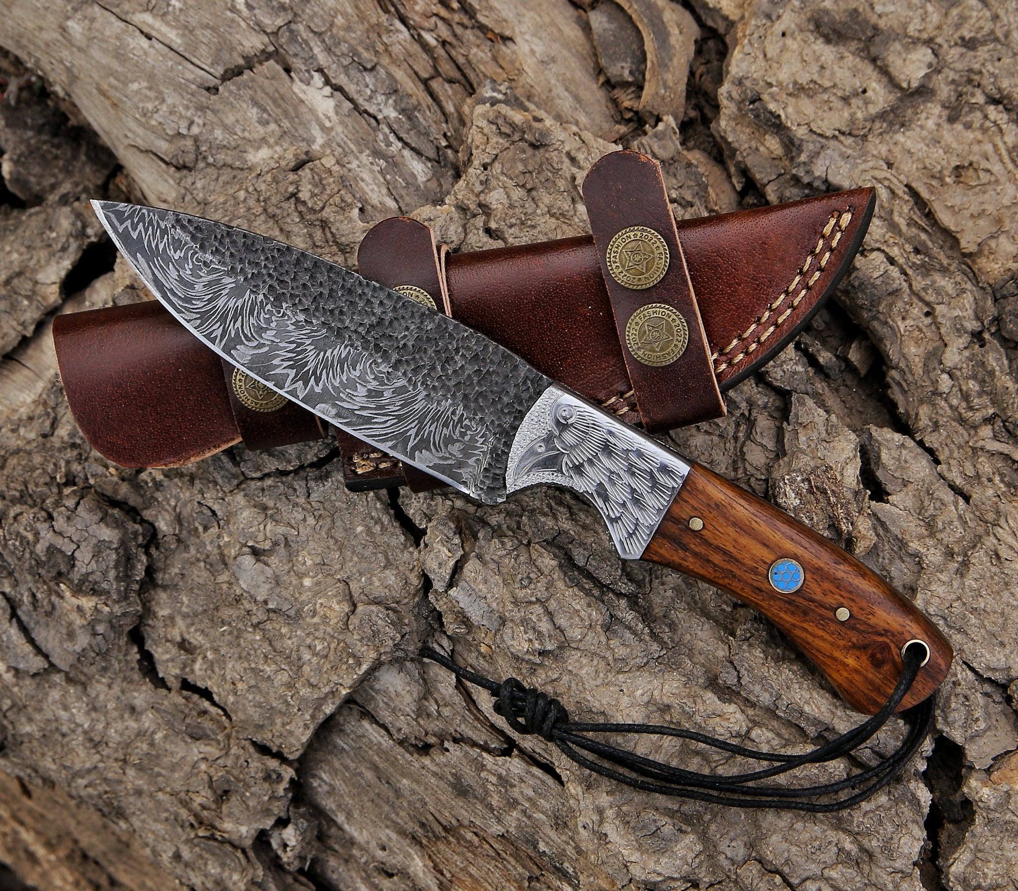 9.5" Hand Forged Steel Custom Handmade Hunting Skinning Knife - TOPHATTER'S ARMORY DEALS Collectible Weapons - Tophatter Daily Deals