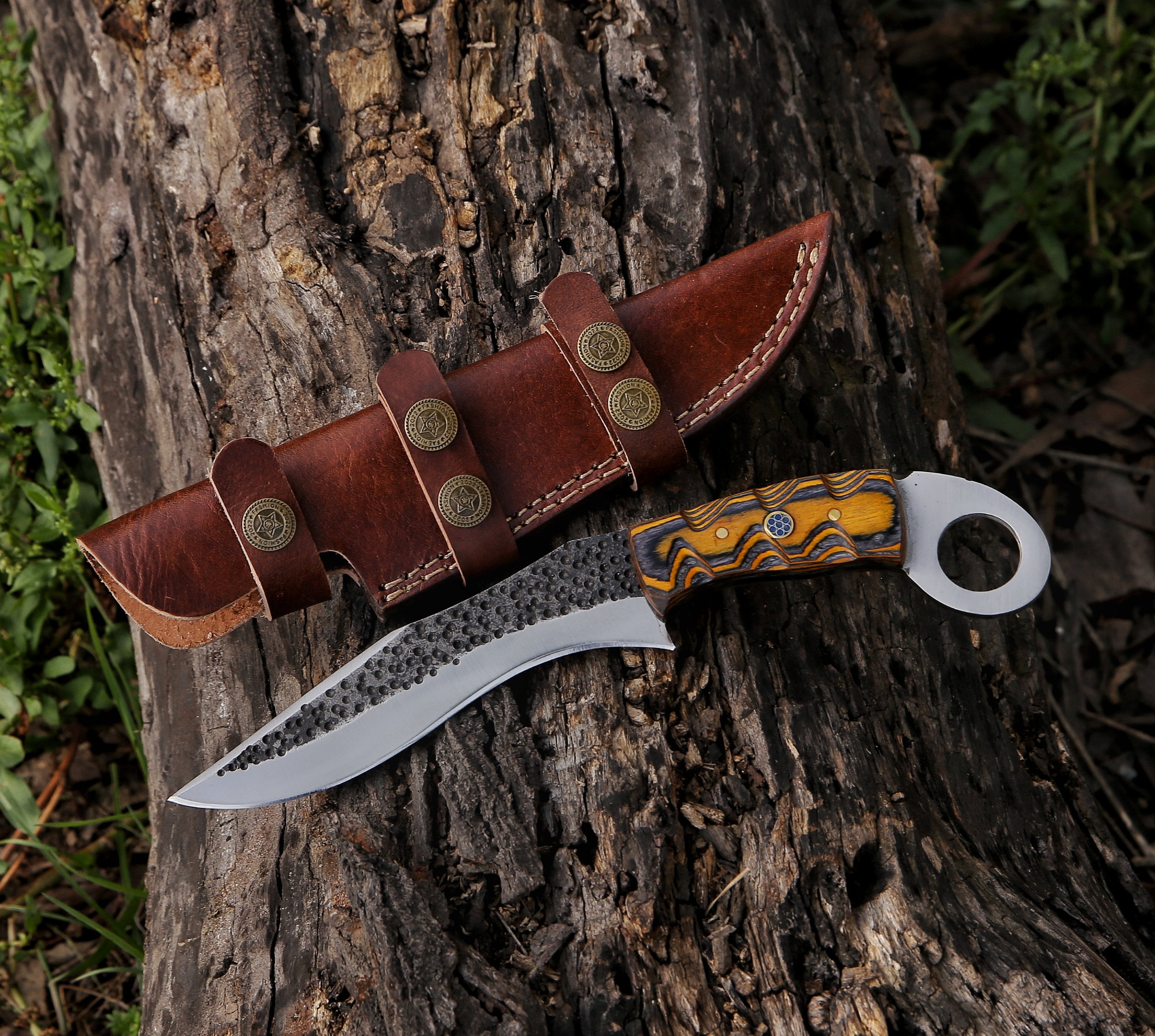 10.36" Hand Forged Tactical Combat Custom Handmade Fixed Blade Knife - TOPHATTER'S ARMORY DEALS Collectible Weapons - Tophatter Daily Deals