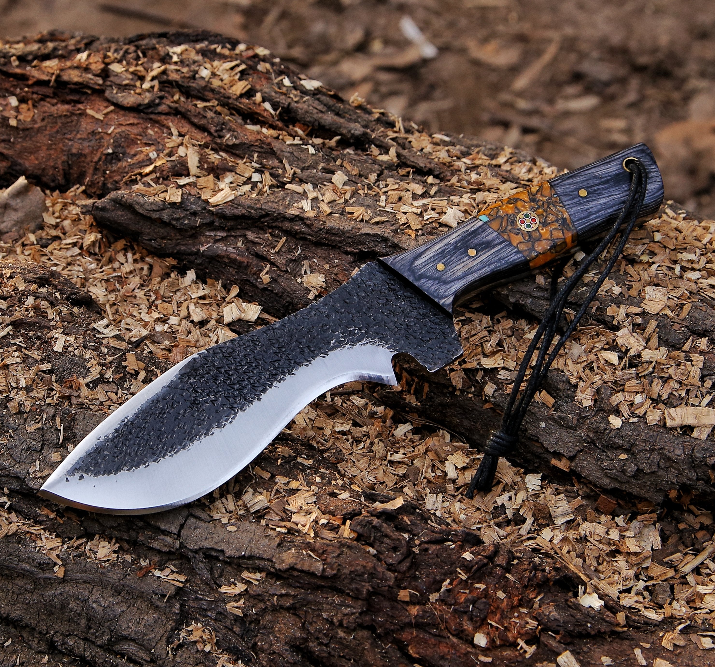10" Hand Forged Steel Custom Handmade Tactical Hunting Knife Collectible Weapons - Tophatter Daily Deals