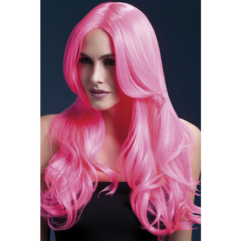 Khloe Wig - Neon Pink - Tophatter Daily Deals