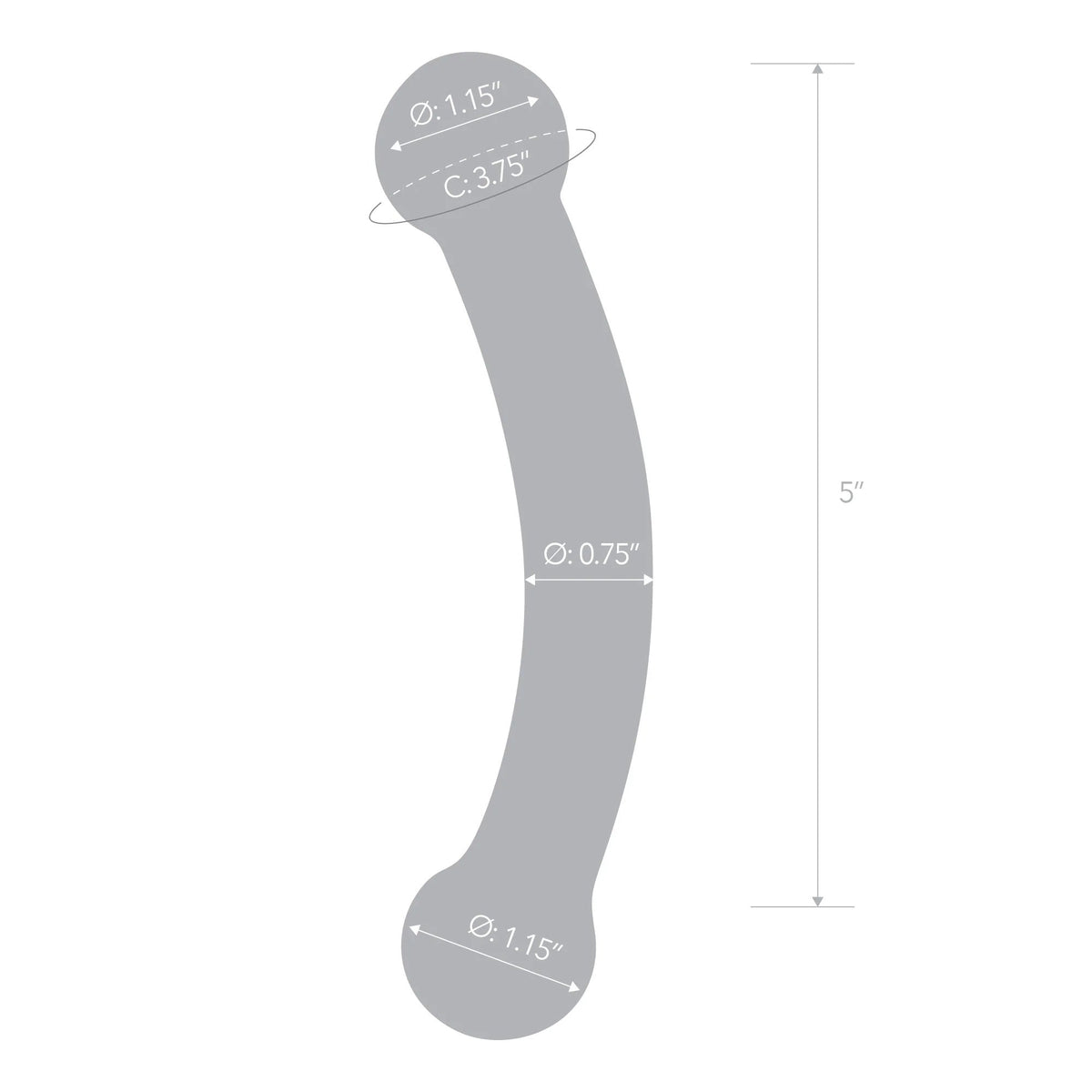 Glas 5.5 Inch Double Bull Black Glass Dildo > Glass > Dildos - Tophatter Daily Deals