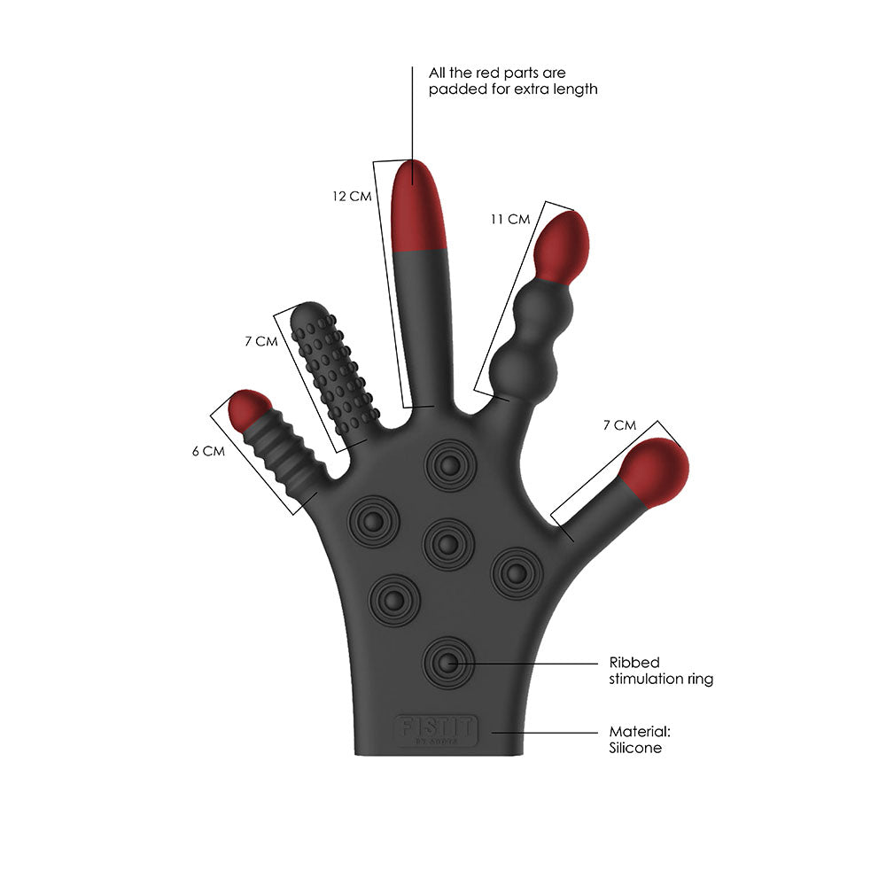 FISTIT Silicone Stimulation Glove – Ultra-Stretchy Finger Toy > Bondage Gear > Sensory Gloves - Tophatter Daily Deals