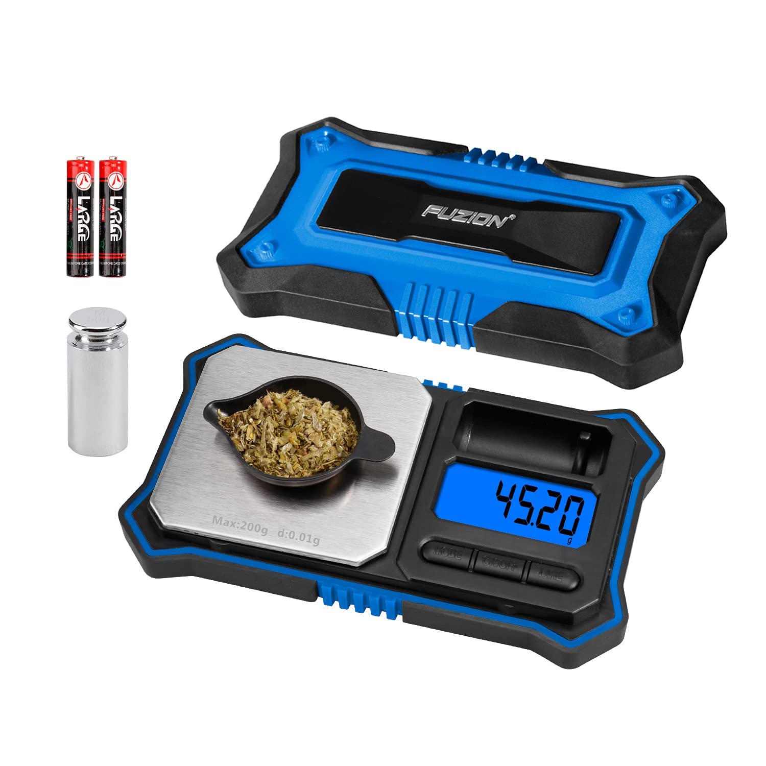 Fuzion Digital Pocket Scale, 200g x 0.01g Jewelry Gram Scale Blue - Tophatter's Guns'N'Weapons Store - FREE SHIPPING Collectible Weapons - Tophatter Daily Deals