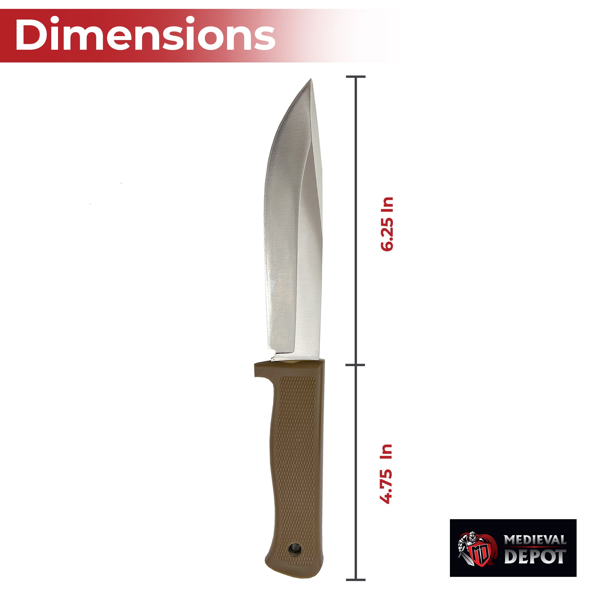 Full Tang Clip Point Tactical Knife Tan Knives - Tophatter Daily Deals