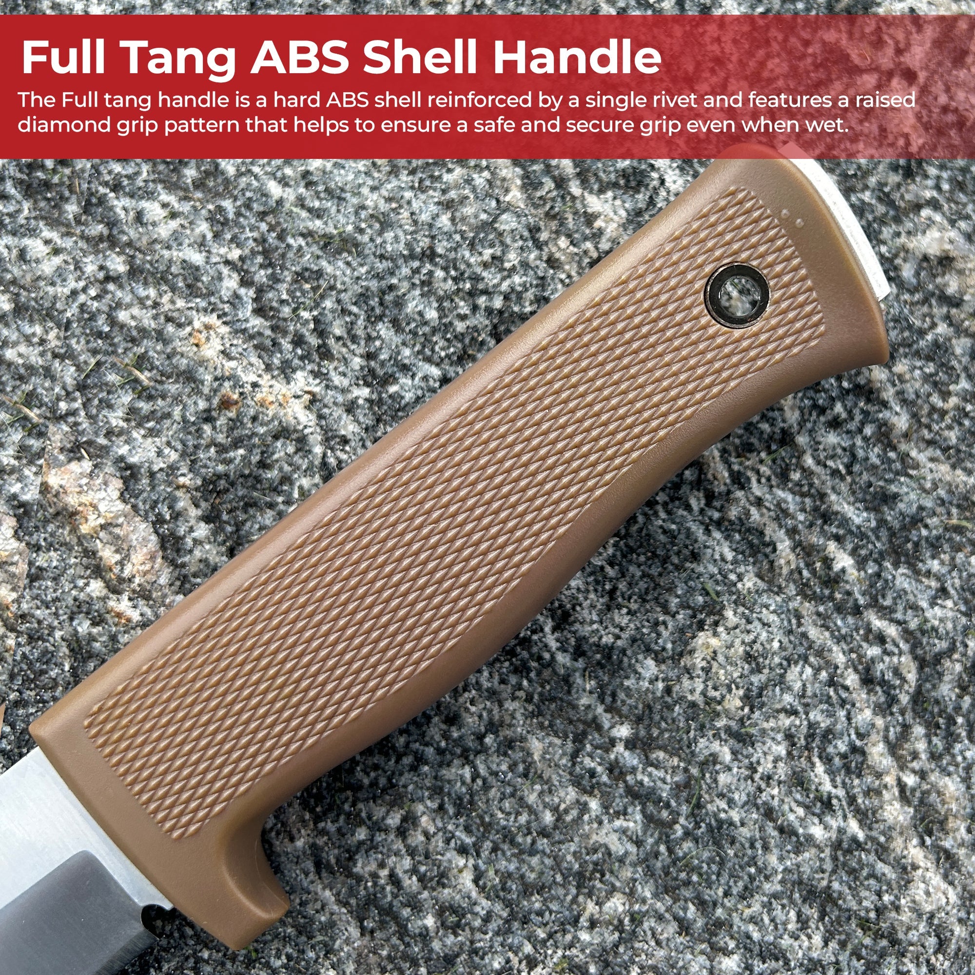 Full Tang Clip Point Tactical Knife Tan Knives - Tophatter Daily Deals