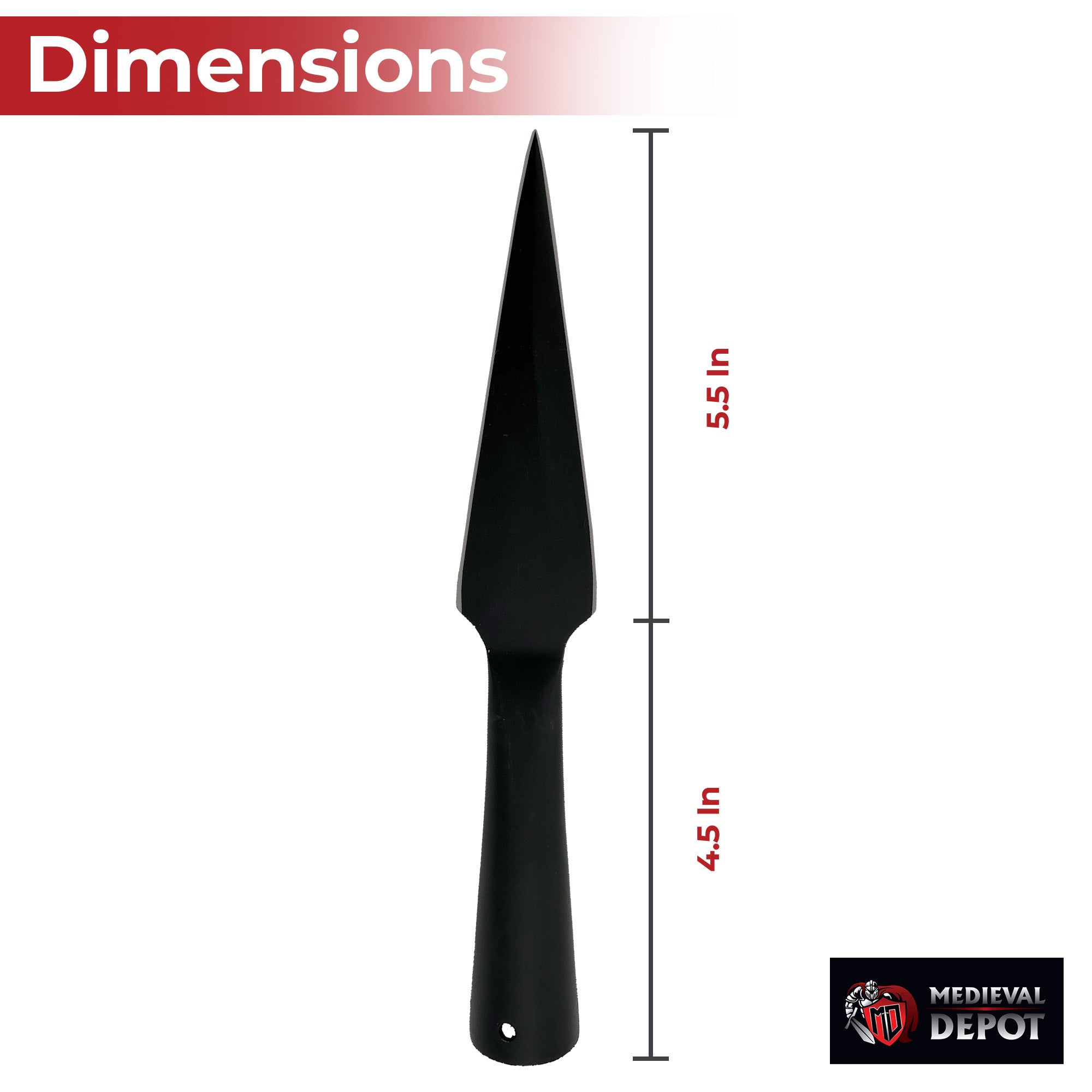 Functional Forged Blackened Iron Spear Head historical period - Tophatter Daily Deals