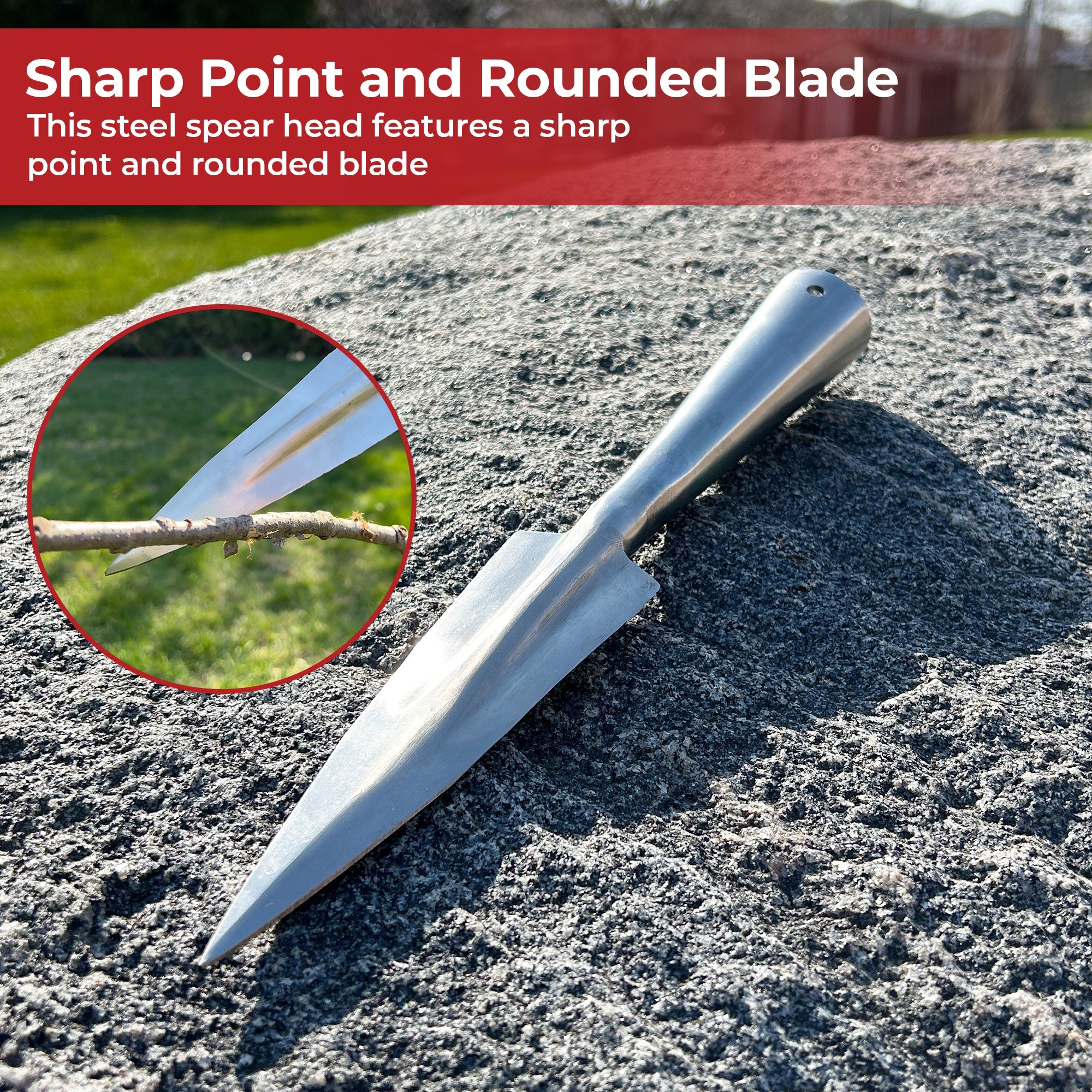 Functional Horsa Medieval Spear Head historical period - Tophatter Daily Deals