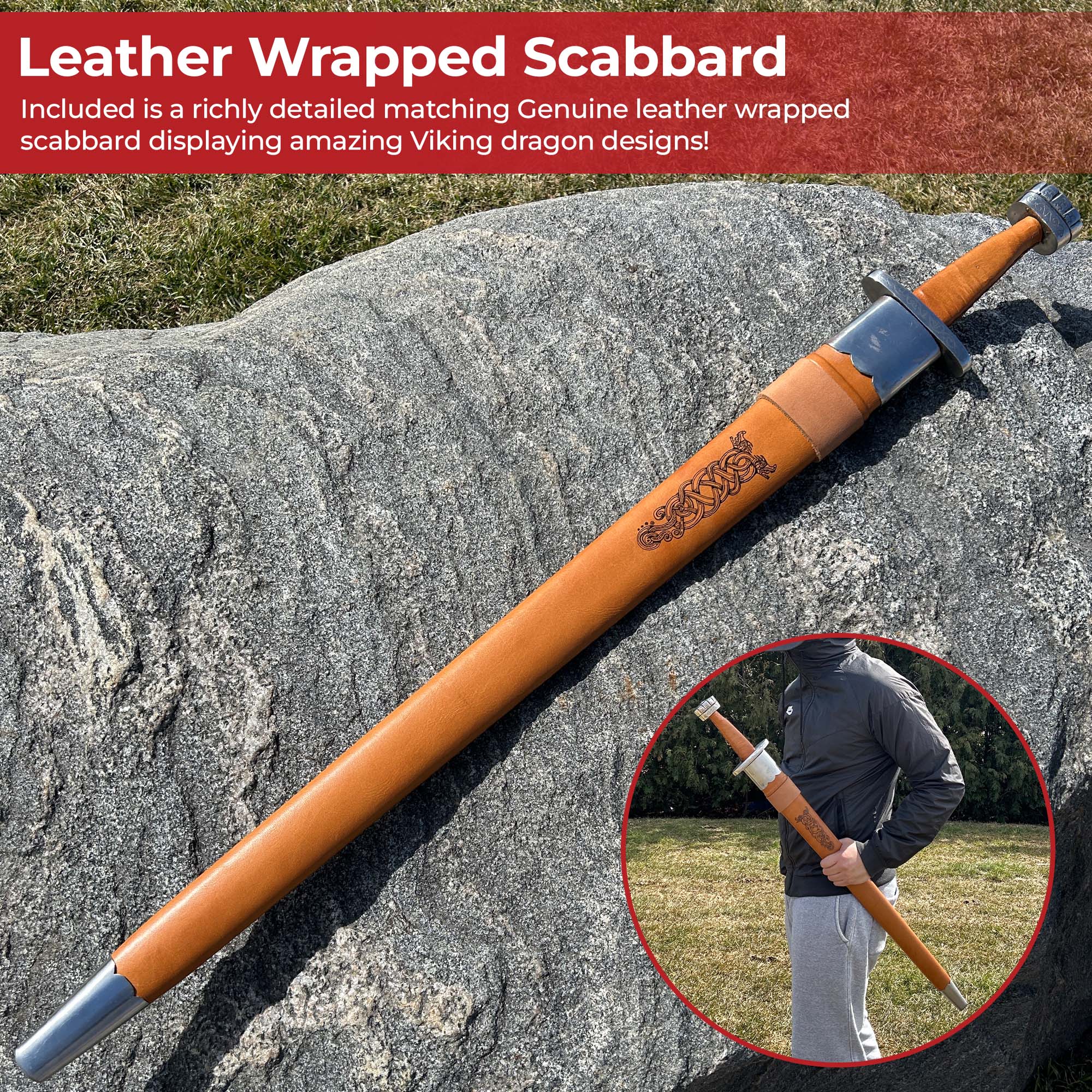 Functional Medieval Guardian of Asgard Viking Replica Sword swords - Tophatter Daily Deals