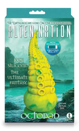 Alien Nation Octopod (Yellow/Green) – USB Rechargeable 22.9 cm Vibrator > Dildos > Fantasy - Tophatter Daily Deals