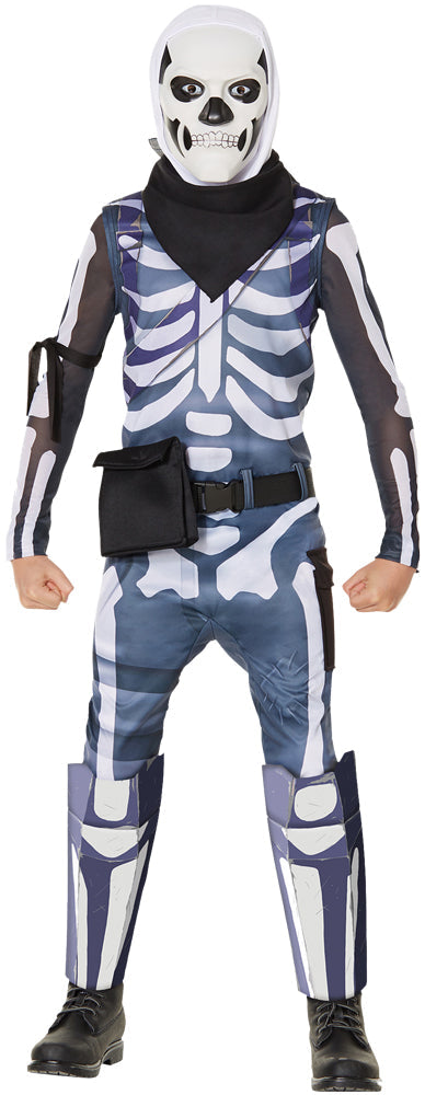 Skull Trooper Child Costume - Fortnite Halloween Skeleton Decorations - Tophatter Daily Deals