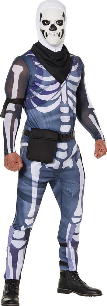 Adult Skull Trooper Costume - Fortnite Halloween Skeleton Decorations - Tophatter Daily Deals