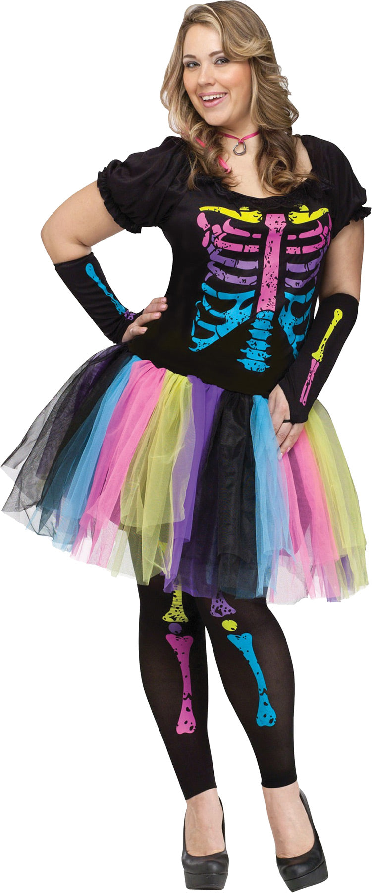 Women's Plus Size Funky Punk Bones Costume Plus Size Halloween Costumes - Tophatter Daily Deals