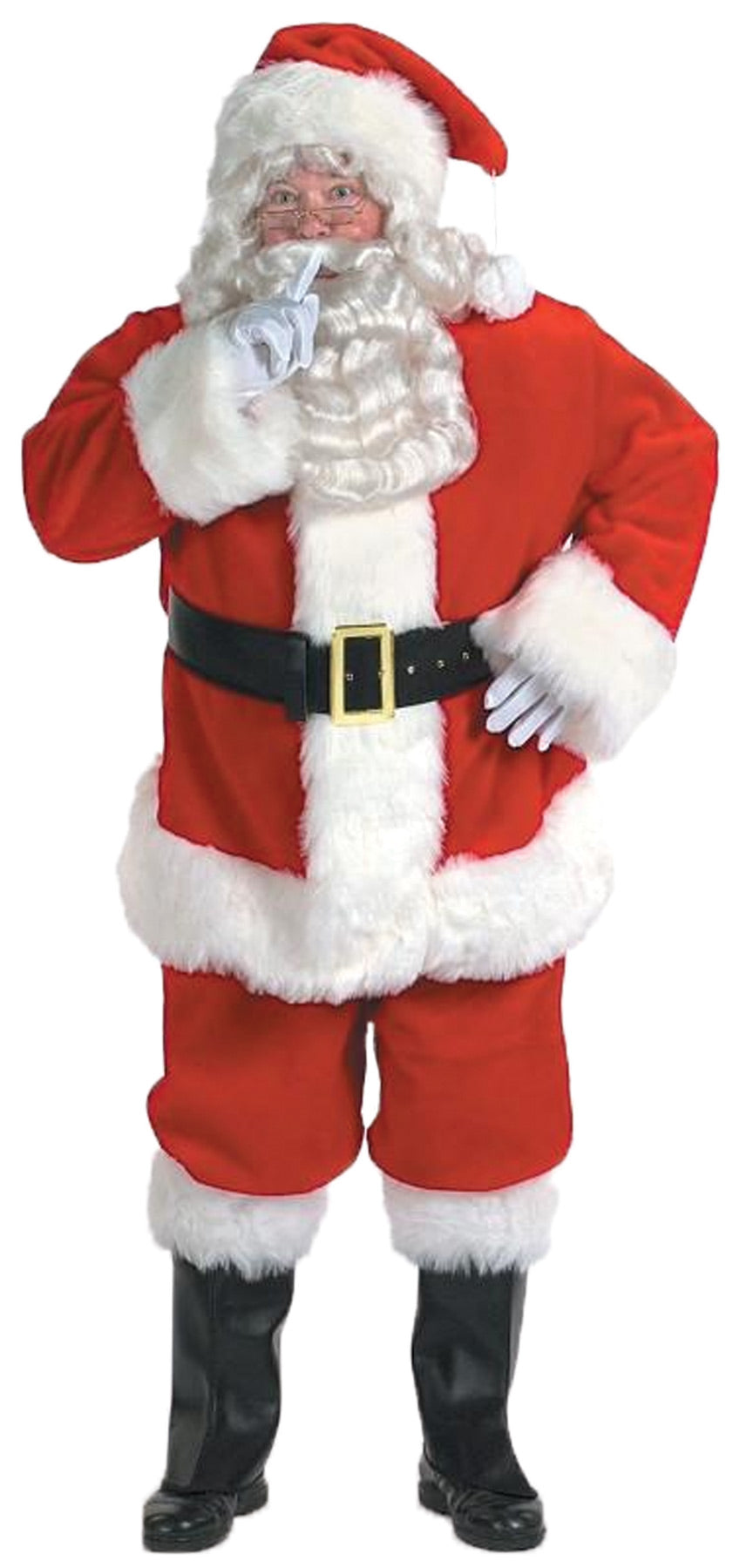 Men's Plus Size Santa Suit Rich Velvet Christmas Decorations & Props - Tophatter Daily Deals