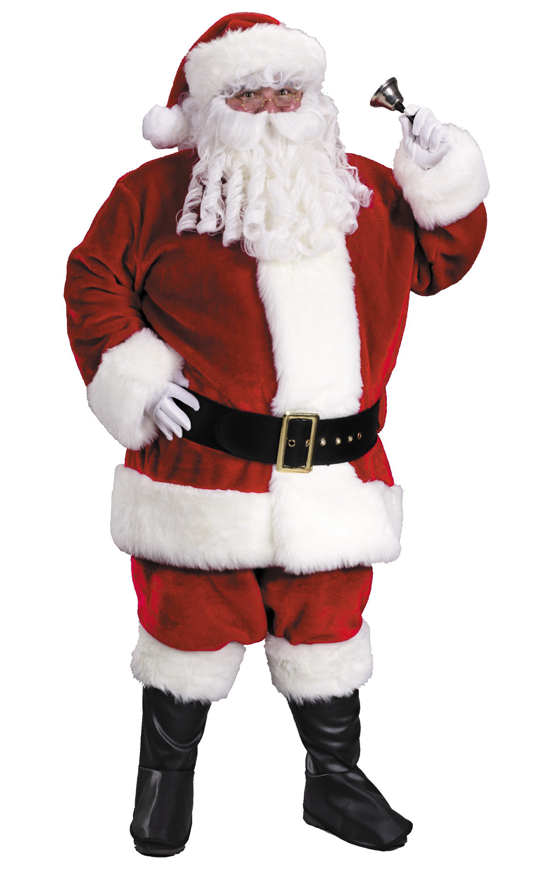 Men's Plus Size Premium Plush Red Santa Suit Christmas Decorations & Props - Tophatter Daily Deals