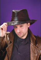 Fedora Leather-Look Halloween Hats & Headpieces - Tophatter Daily Deals