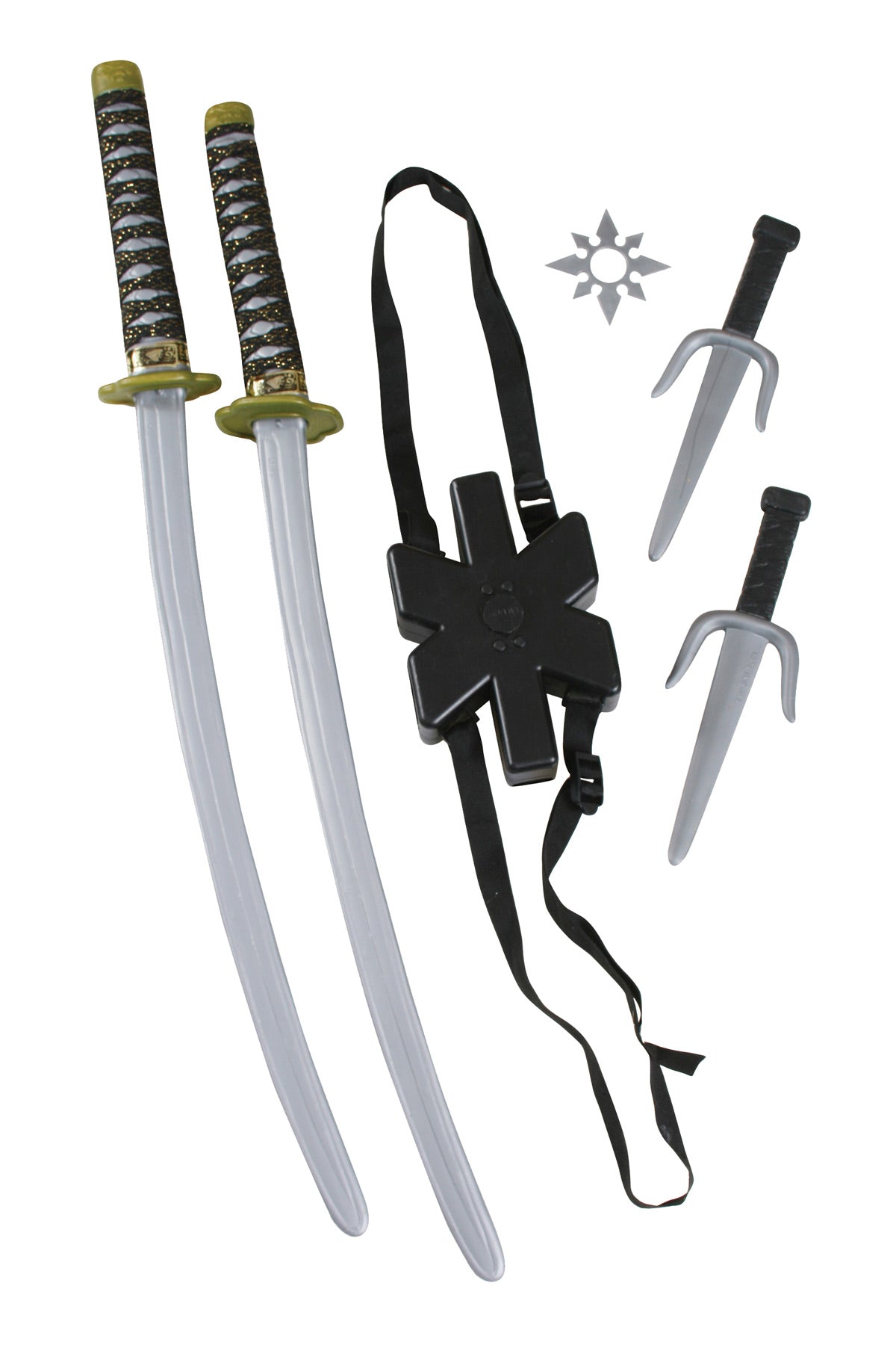 Ninja Double Sword Set Costume Weapons & Armor Props - Tophatter Daily Deals