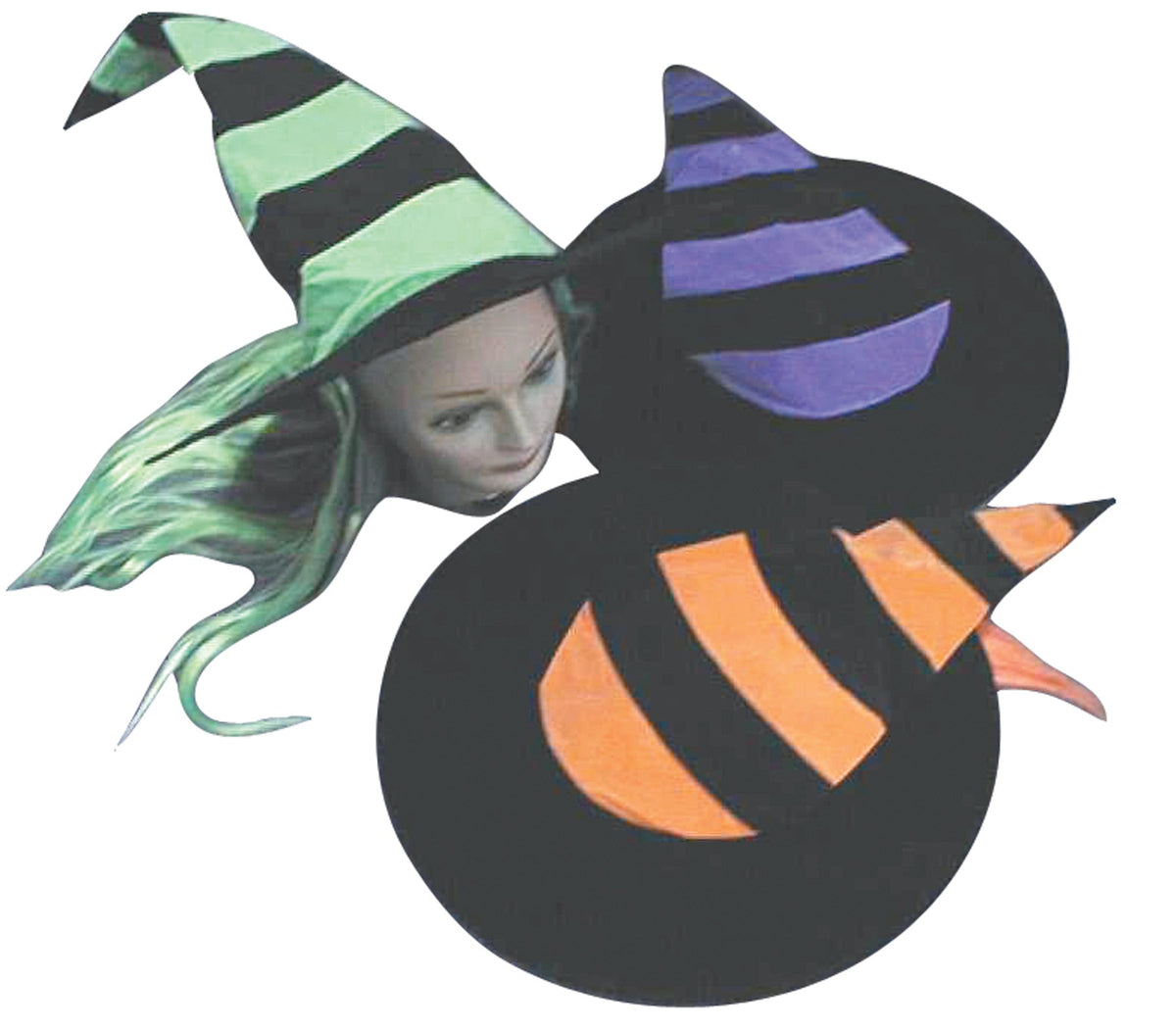 Child's Witch Hat with Stripe Halloween Hats & Headpieces - Tophatter Daily Deals